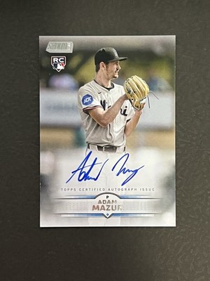 2025 Topps Stadium Club #SCBA-AMA Adam Mazur On Card RC Auto Miami Marlin