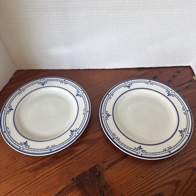 Mikasa Newport Cera Stone 8  Salad Plates Set Of 2 Blue And White