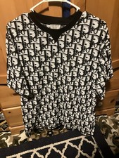 Dior Oblique Monogram Knitted T Shirt - Size Medium - Black