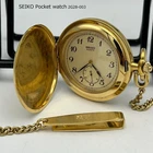 Vintage 1987 SEIKO Pocket watch 2G28-0030 Small Seconds Gold Tested and Working