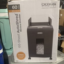 Boxis AF60 AutoShred 60 Sheet Auto Feed Microcut Paper Shredder