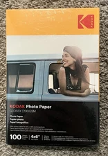 Kodak Photo Paper Glossy 100 Sheets - 200 GSM 4" x 6" Brand New Sealed