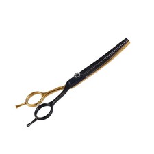 7" Curved Thinner Dog Scissor, Curved Fluffer Scissors, 43 Teeth, 50 Thinnin...