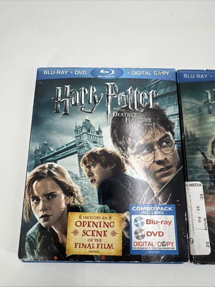 Harry Potter and the Deathly Hallows Part 1 & Part 2 Blu-Ray Movies Lot - Image 2 of 4