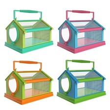 Insect Critter Plastic Insect Cage with Handle Easy to Observe for Insect Bugs