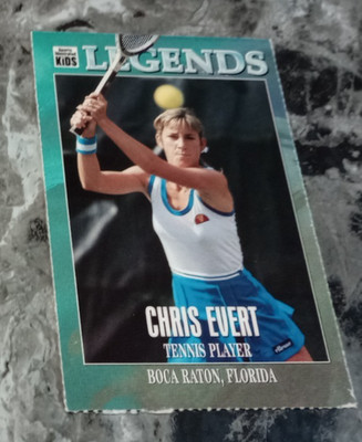 Chris Evert TENNIS Legends #67 SI Sports Illustrated for Kids 1997 - 4 X 2.5''