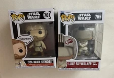 Funko Pop! Star Wars Bundle – Obi-Wan Kenobi #781 + Luke Skywalker  #765 – NEW