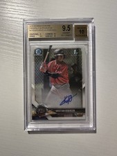 Kristian Robinson Rc Rookie 1st Bowman Chrome Auto Bgs 9.5