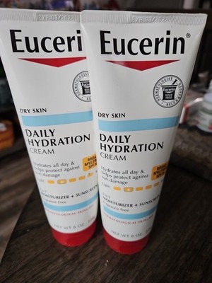 2 Eucerin Daily Hydration Broad Spectrum SPF 30 Sunscreen Body Cream 3/2027