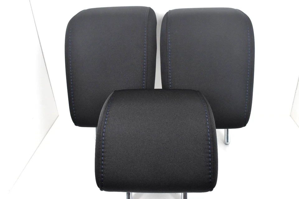 2016-2020 Toyota Yaris iA Rear Seat Black Cloth Left Right Headrest Set of 3 OEM - Image 2 of 4