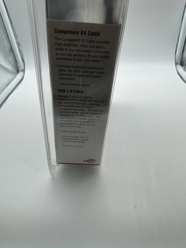 Sony Component AV Cable & USB 2.0 for PS3 / PS2 Playstation 2 3 OEM Official NEW - Image 3 of 4
