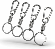 4 Pack Heavy Duty Carabiner Keychain Clip 4 Pack, Spring Loaded Zinc Alloy Quick