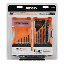 NWT RIDGID Black Oxide Drill Bit Set (14-Piece)