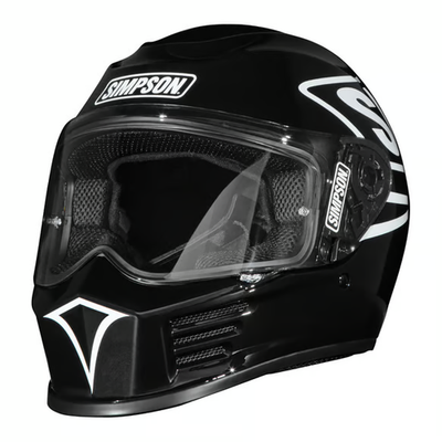 Simpson Motorcycle Speed Bandit Helmet - 12 O'Clock Black | eBay