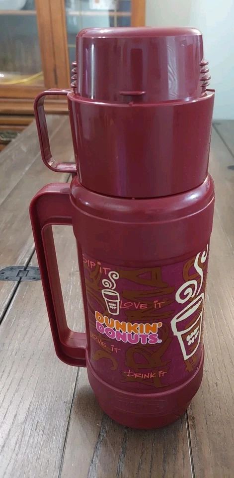 NEW never used Dunkin Donuts 1 Liter Coffee Tea Cup Mug Travel Thermos  - Image 2 of 4