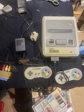 Super Nintendo SNES console AV Leads/Original Charger 2 xoriginal Controllers