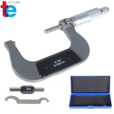 Standard 2-3" Precision Outside Micrometer 0.0001" Carbide Tips New