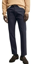 Zara Men's Cotton Skinny Chino Pants w/ Pockets Size 30 Navy Blue