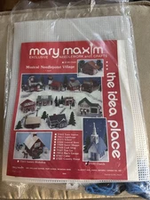 Mary Maxim "Church" Plastic Canvas Musical Needlepoint Village Kit #27103 New