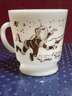 VTG 1950s Hazel Atlas BUCK ROGERS Kiddie Ware Platonite Sci-Fi Outer Space Mug