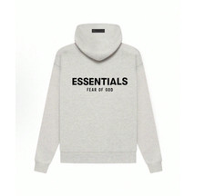 Essentials Hoodie 'Light Oatmeal' Loose Drop Shoulder Fall Winter 100 AUTHENTIC