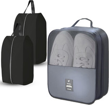 Shoe Bags for Travel Holds 3 Pair of Shoes, Shoe Storage Pouch with 2 Pack Porta