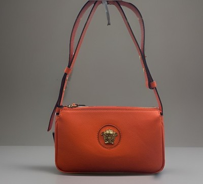 Versace  Shoulder Bag La MedusaCalf Leather  PumpkinAuthentic $975 HOT DEAL