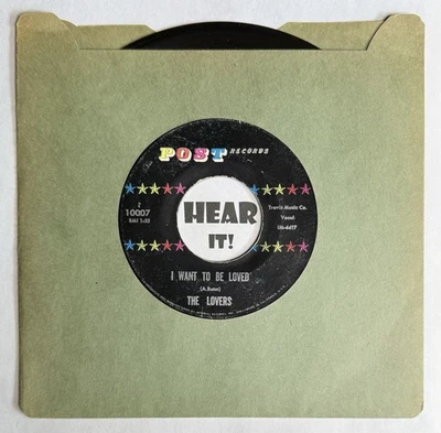 R&B Rocker Jiver Killer Guitar /Group Soul 45 THE LOVERS I Want To /Darling POST - Image 1 of 4