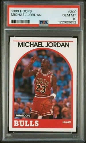 1989 NBA Hoops #200 Michael Jordan card PSA 10