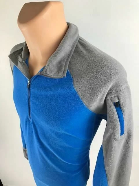ALPINE DESIGN Men's Blue and Grey 1/4 Zip Long-sleeve Fleece Pullover Size L - Image 2 of 4