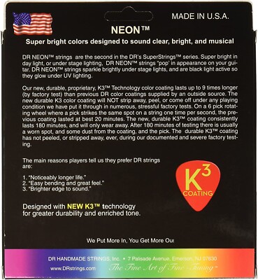 Ernie Ball Cuerdas Para Guitarra Eléctrica DR NMCE-9 - Neon Multi-Color, Calibre 9-42 Cuerdas Guitarra Electrica - Foto 3