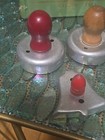 Vintage Lot Of 3 Biscuit Cutters . Two Cookie Cutters Santa & Bell Wooden Handle — photo 4