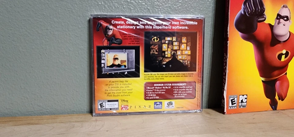 The Incredibles PC CD-ROM Print Studio Disney Pixar Windows 98/Me/XP Sealed - Image 4 of 4