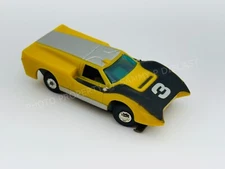 Aurora Thunderjet Tjet Xlerators FORD J CAR - Yellow HO Slot Car #2743