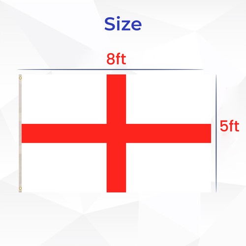 ENGLAND FLAG ST GEORGE CROSS 3x2 5x3 8x5 ft FOOTBALL RUGBY SPORT UK FLAG SELLER - Picture 13 of 22