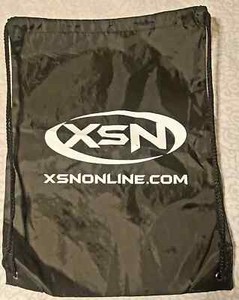 XSN Black Drawstring Backpack Arnold Expo New