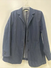Appleseed's Women's Size 16 Long Sleeve Dark Denim Blazer/Jacket Pockets