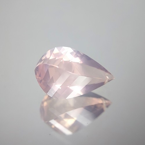 10.50Cts EXQUISITE FANCY BRIOLETTE SHAPE NATURAL ROSE QUARTZ WITH DRILLED - Picture 2 of 3