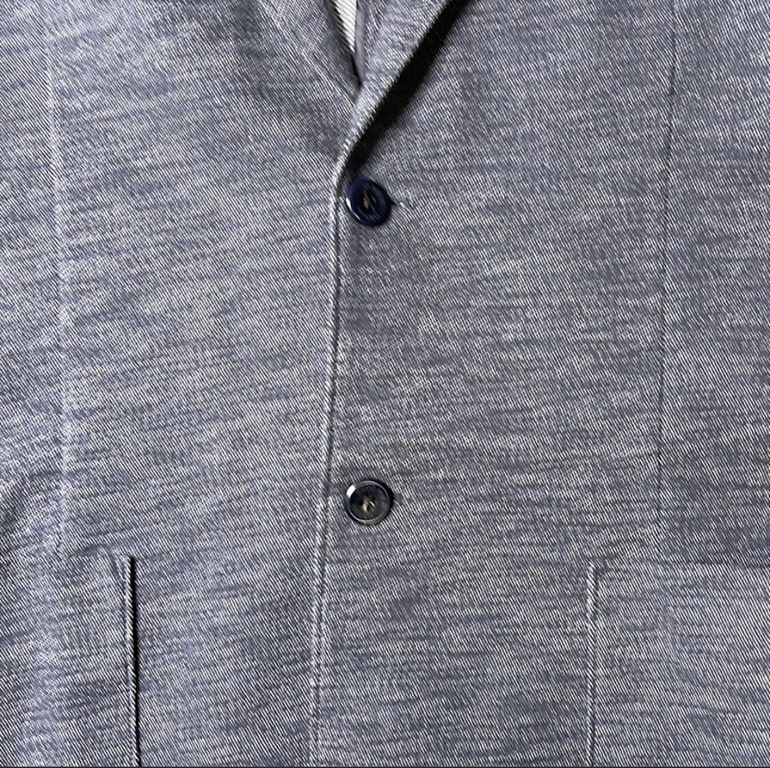 Good Man Brand Textured Cotton Unstructured Soft Sport Coat Blazer Gray