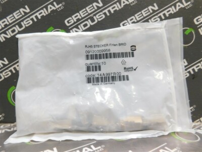 NEW Bag of 10 Harting 09120009958 Han Modular RJ45 Connector 