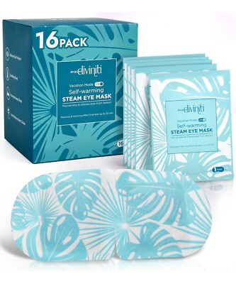 Drop of DiviniTi Self Warming Heated Steam Eye Mask - 12 Pack Puffy Eye Relief