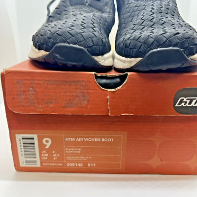 hytm様 NIKE HTM AIR WOVEN BOOT Black Woven Boots 305148 011 size US9 | eBay
