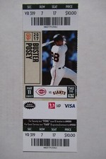 SAN FRANCISCO GIANTS VS CINCINNATI REDS 5/11/2017 FULL TICKET ~ BUSTER POSEY
