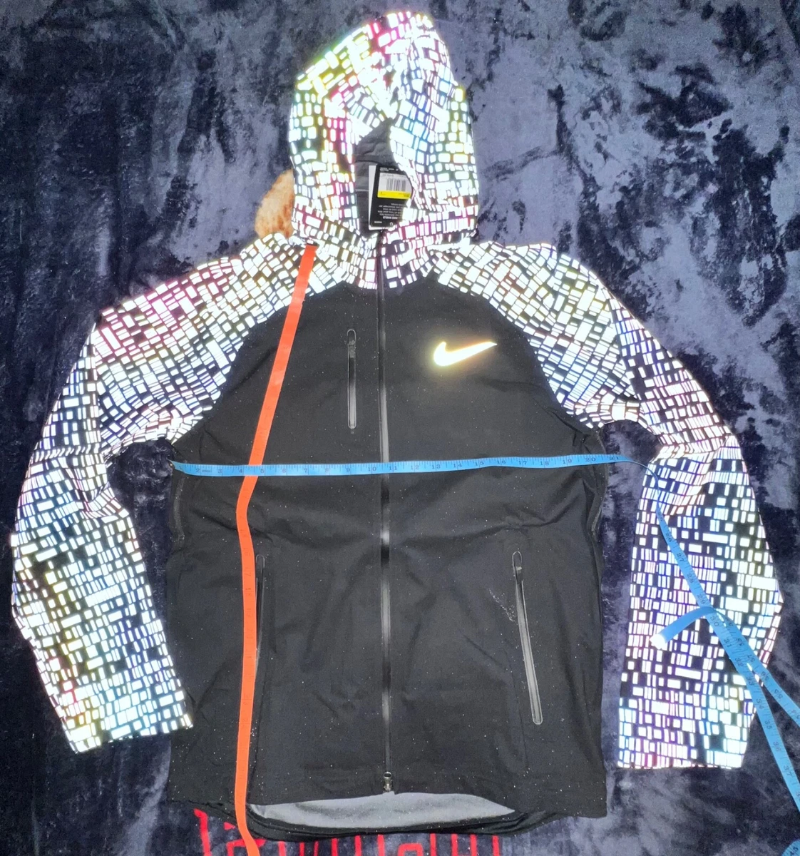 NIKE SHIELD FLASH RUNNING REFLECTIVE JACKET 799879-010 MEN | eBay