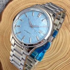 40mm Tandorio Watch For Men Blue Dial Japan NH35A Automatic Dome Sapphire Glass