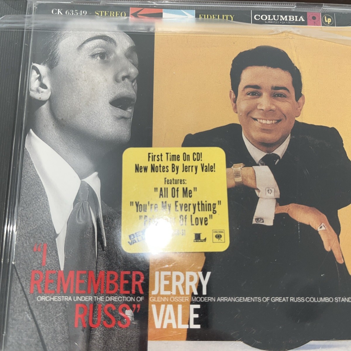 CD】I Remember Russ I Remember Russ by Jerry Vale CD 2000 Columbia