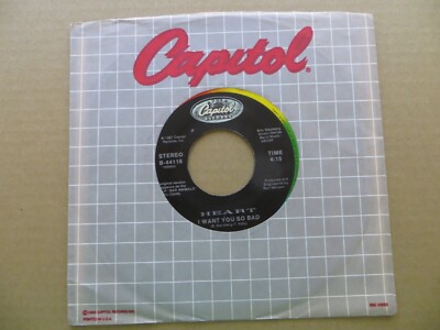 Heart   I Want You So Bad / Easy Target - 1987 - Capitol B-44116 7'' Single VG+