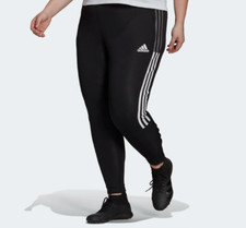 adidas Tiro Pants Womens Plus 4X AeroReady Soccer Training Leg Black White