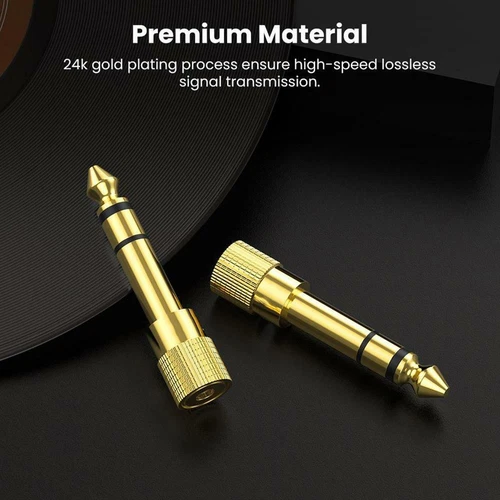 6.5mm 1/4" Male Plug To 3.5mm 1/8 Inch Female Jack Stereo Headphone Adapter - Picture 5 of 13