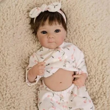 Reborn Baby Dolls 18" Lifelike Adorable Newborn Cloth Body Chubby Real Life Doll